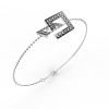 Bracelet anneaux carre carre chaine or