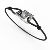 Bracelet anneaux carre cordon or