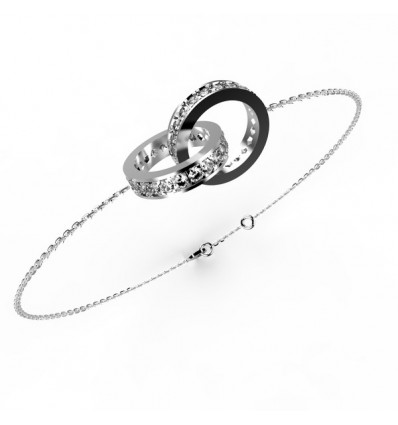 Bracelet anneaux full chaine or