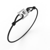 Bracelet anneaux carre et rond fullfull cordon