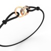 Bracelet anneaux rond cordon