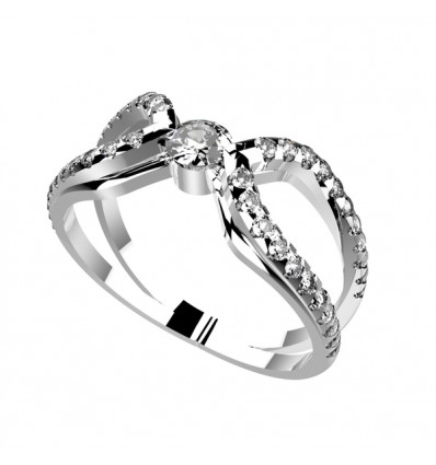 solitaire or blanc et diamant